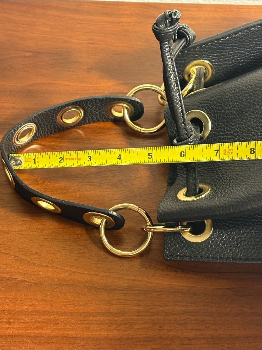 Italian-Made Mini Bucket Bag - Genuine Leather - Picture 12 of 13